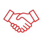Ikona uścisku dłoni symbolizująca partnerską współpracę STILKO z producentami okien i hurtowniami.