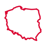 Kontur Polski symbolizujący polskiego producenta kotew do okien STILKO.