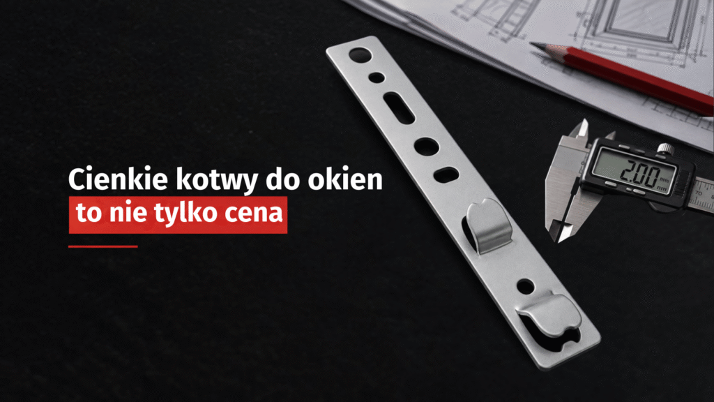 Suwmiarka mierząca grubość blachy kotwy montażowej do okien - grubość 2 mm