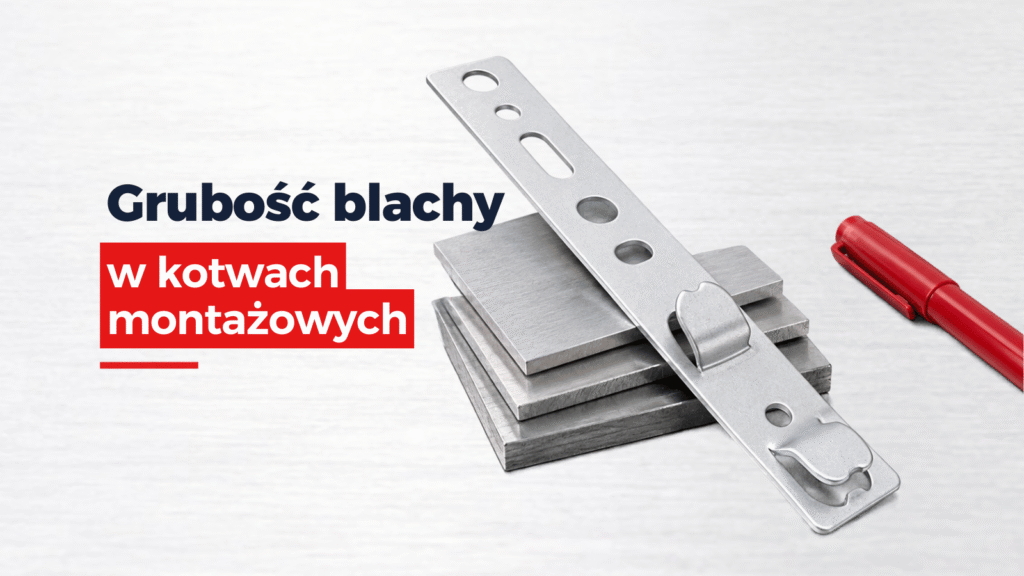 Stos blach o różnej grubości i suwmiarka - grubość blachy w kotwach montażowych STILKO