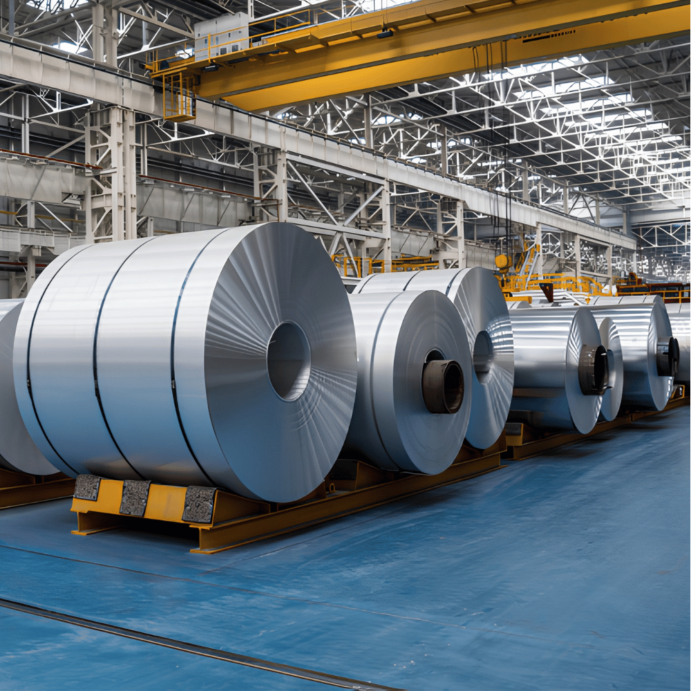 Stal DX51D i ochrona Z275 – producent kotew STILKO Kręgi stali DX51D z powłoką cynkową Z275 wykorzystywane do produkcji kątowników do podwalin w firmie STILKO, producenta kotew.
