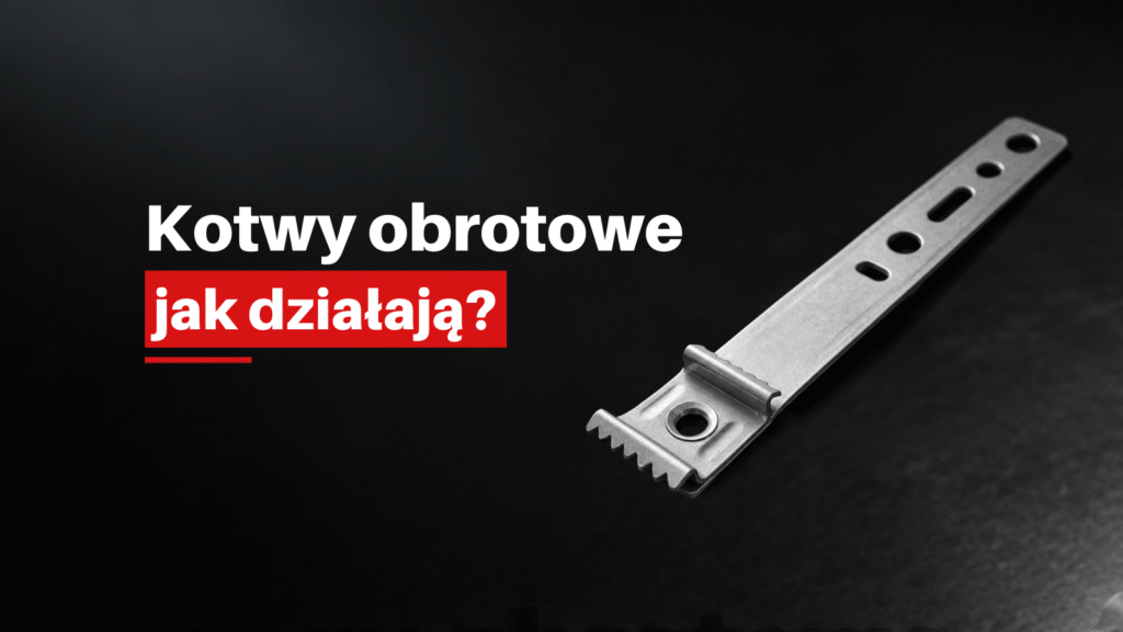 Kotwa obrotowa STILKO z widocznym mechanizmem regulacji kąta mocowania
