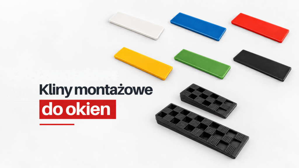 Kolorowe kliny montażowe i podkładki dystansowe STILKO do montażu okien