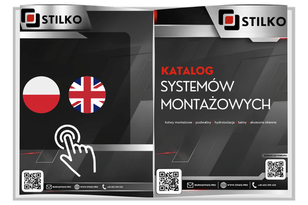 Katalog systemów montażowych – producent kotew STILKO Katalog systemów montażowych STILKO obejmujący kotwy montażowe, podwaliny, hydroizolację, taśmy i akcesoria okienne.