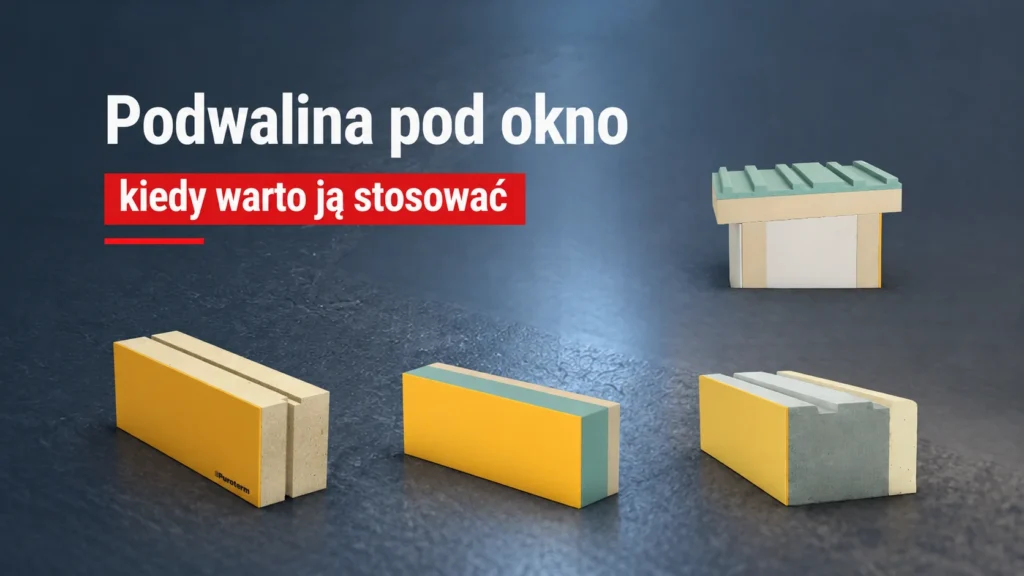 Podwalina pod okno Cztery warianty podwalin termoizolacyjnych PUROTERM na blacie – STILKO